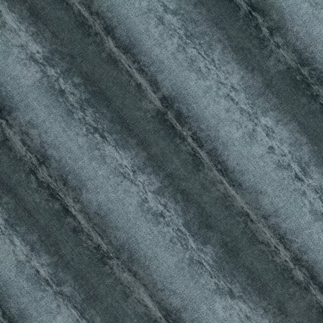 R203/14 Zasłona szyta na taśmie 5 cm turkusowa z miękkiej tkaniny szenilowej typu dimout o naturalnym splocie