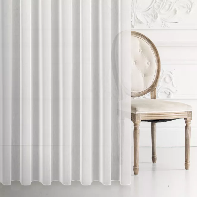 Tkanina firanowa gładka matowa z kolekcji Pierre Cardin