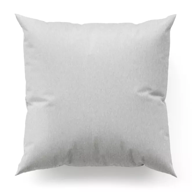 Poszewka szyta SHELBY jasnoszara z miękkiej tkaniny o naturalnym splocie i delikatnym połysku