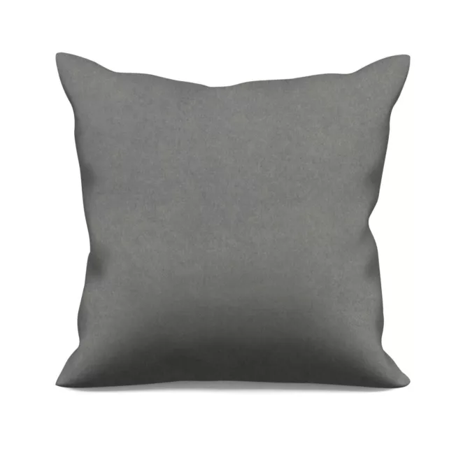 Poszewka szyta ADESSA szara z miękkiej tkaniny o welurowej strukturze