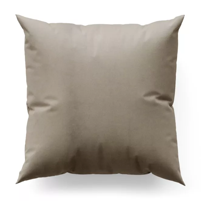 Poszewka szyta beżowa z gładkiego, matowego welwetu