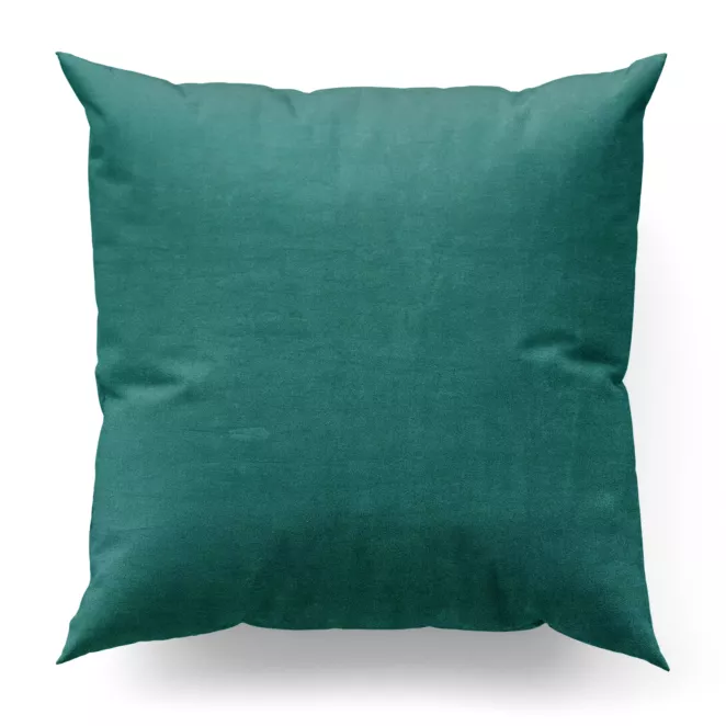 Poszewka szyta ENYA ciemnozielona z miękkiej półmatowej tkaniny welwetowej