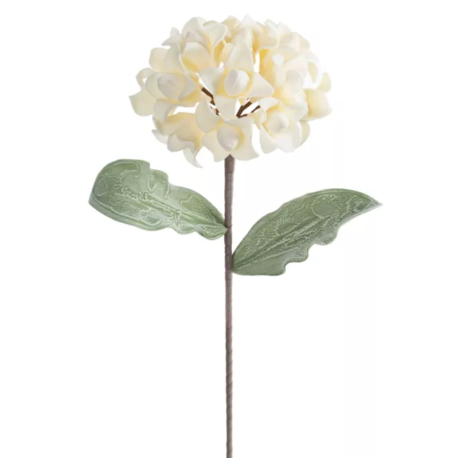 Kwiat sztuczny kremowy z plastycznej pianki foamiran 61 cm
