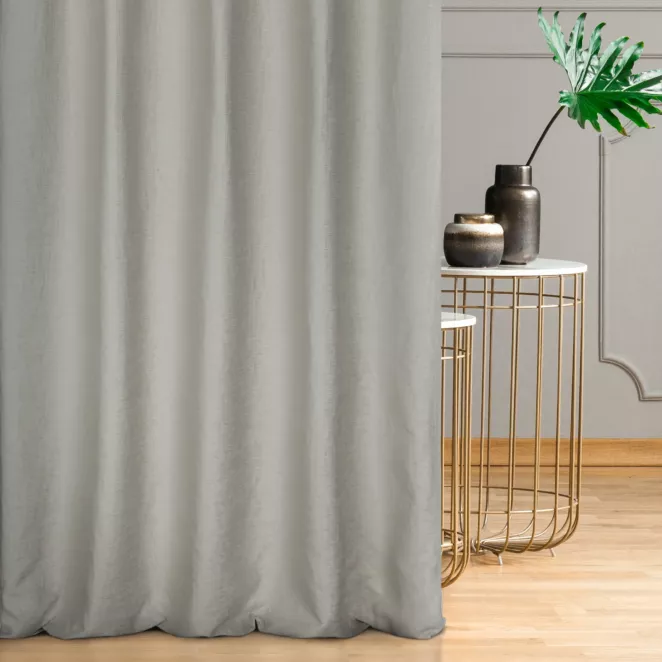 Tkanina zasłonowa, miękka, szenilowa tkanina, przetykana błyszczącą nicią