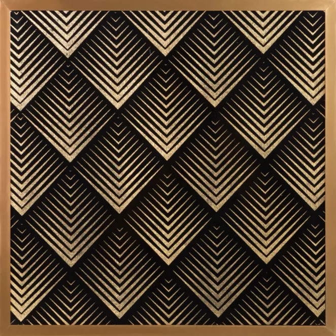 LIMITED COLLECTION Obraz VICTORIA 2 ze złotym błyszczącym nadrukiem w złotej ramie