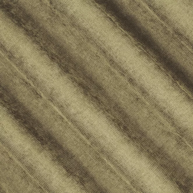 E34/6 Zasłona szyta na taśmie 5 cm oliwkowa z miękkiej w dotyku tkaniny szenilowej