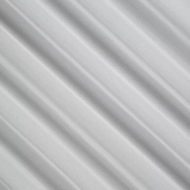 R217/4 Firana szyta na taśmie 5 cm biała z delikatnej matowej żorżety, wykończonej obciążnikiem