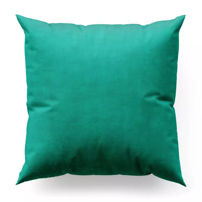 Poszewka szyta ENYA zielona z miękkiej półmatowej tkaniny welwetowej