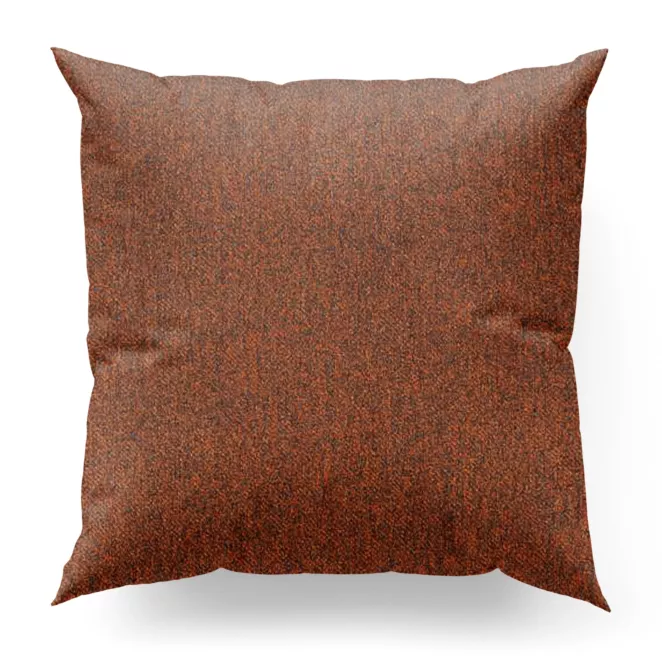 Poszewka szyta ruda z tkaniny bukla z efektem melanżu