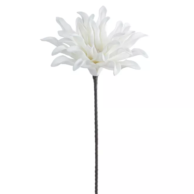Kwiat sztuczny biały z plastycznej pianki foamiran 60 cm