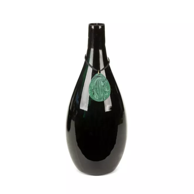 Wazon CAPRI ze szkła artystycznego z malachitową zawieszką