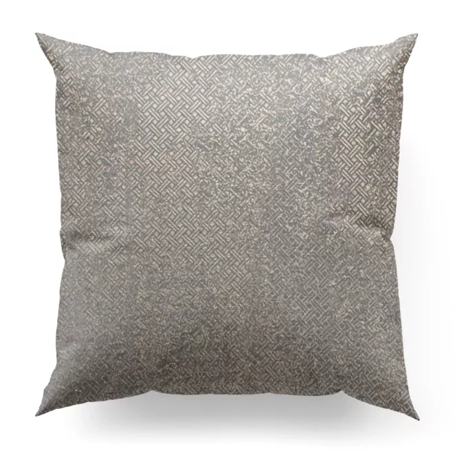 Poszewka szyta srebrno złocista z połyskującej tkaniny z geometrycznym, drobnym wzorem Pierre Cardin