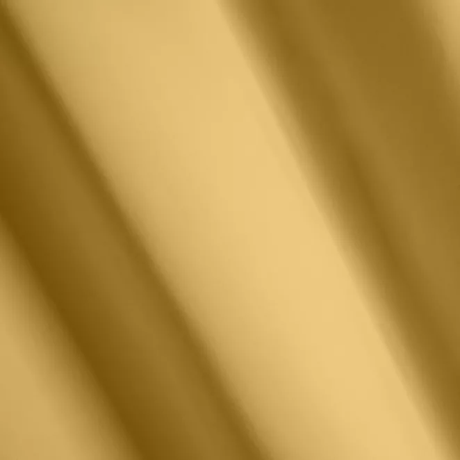 P236/1 Zasłona szyta na taśmie 5 cm musztardowa z gładkiej tkaniny typu blackout