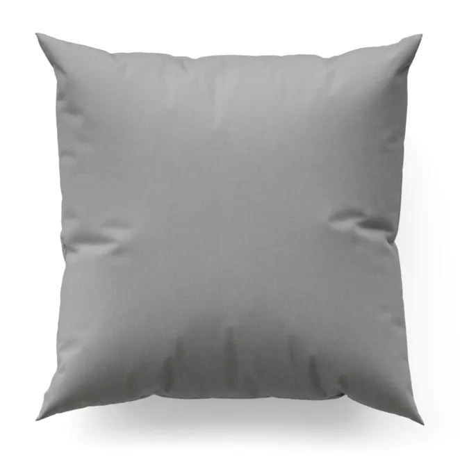 Poszewka na wymiar platynowa z tkaniny o grubym splocie