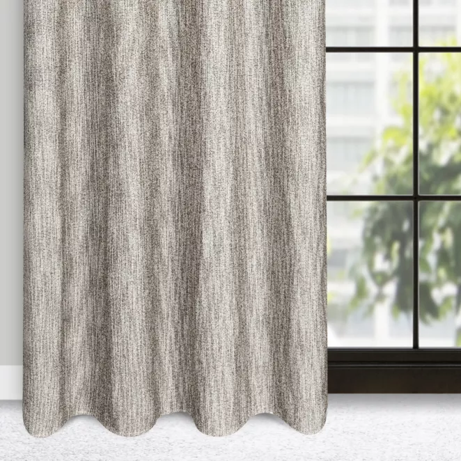 Zasłona beżowa melanż w stylu eko 140x250 cm przelotka - MEGAN