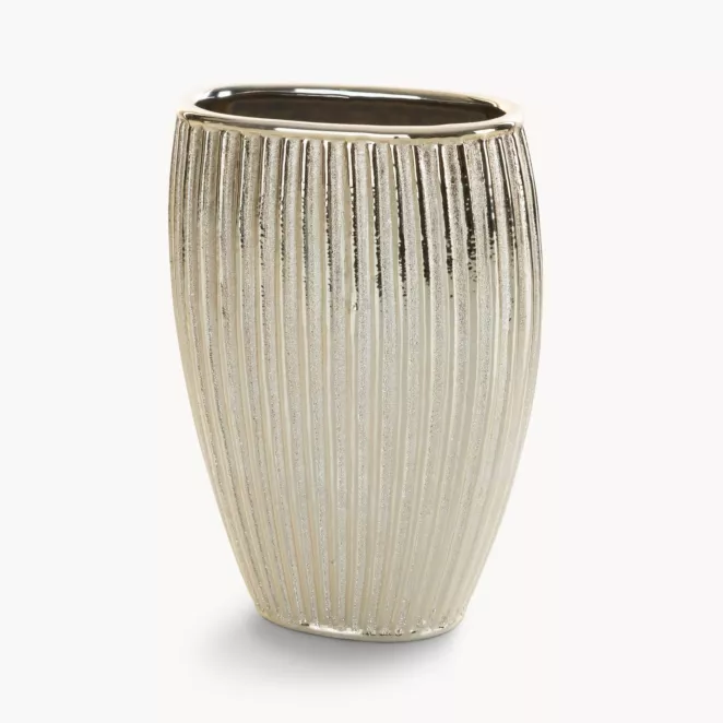 Wazon ceramiczny dekoracyjny OMIKA zdobiony wytłaczanymi prążkami