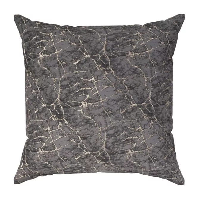 Poszewka szyta grafitowo złota z tkaniny w elegancki nieregularny wzór z błyszczącą nicią i efektem 3D Italissima Eva Minge