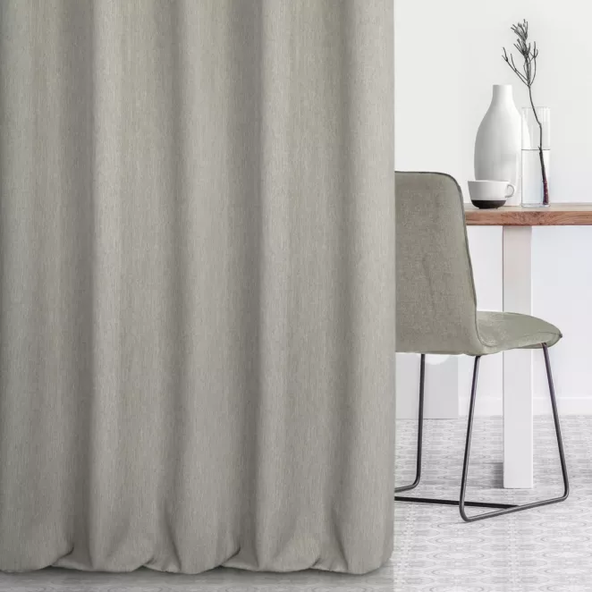 Zasłona szyta na taśmie 5 cm naturalna z miękkiej tkaniny z efektem melanżu