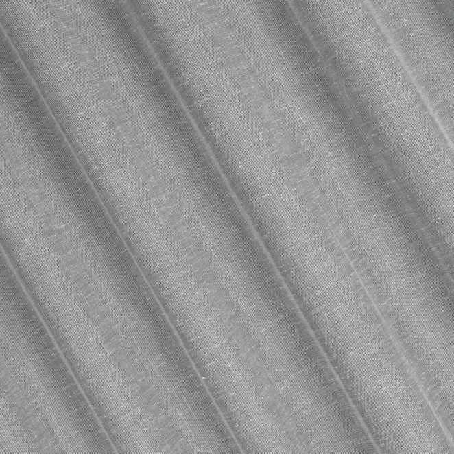 H211/6 Firana szyta na taśmie 5 cm popielata z grubej, matowej tkaniny o naturalnym splocie wykończona obciążnikiem