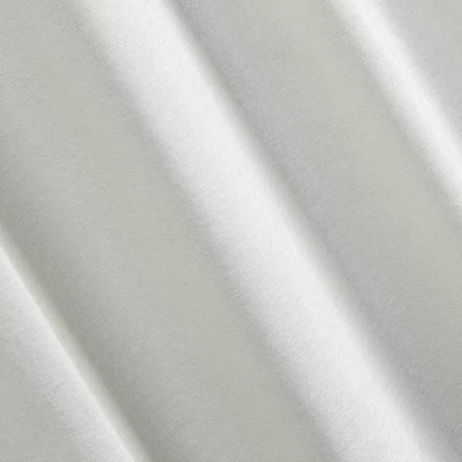 L59/1 Zasłona szyta na taśmie 5 cm TEXTURE 2 kremowo srebrna z miękkiej tkaniny szenilowej z błyszczącym nadrukiem