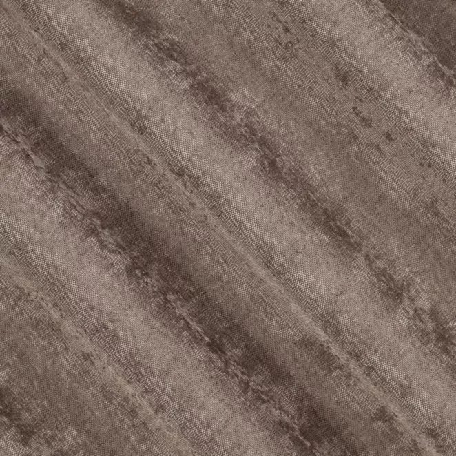 R203/8 Zasłona szyta na taśmie 5 cm brązowa z miękkiej tkaniny szenilowej typu dimout o naturalnym splocie