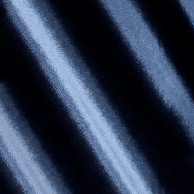 M147/29 Zasłona szyta na taśmie 5 cm SAFARI ciemnogranatowa z miękkiej welwetowej tkaniny z połyskiem