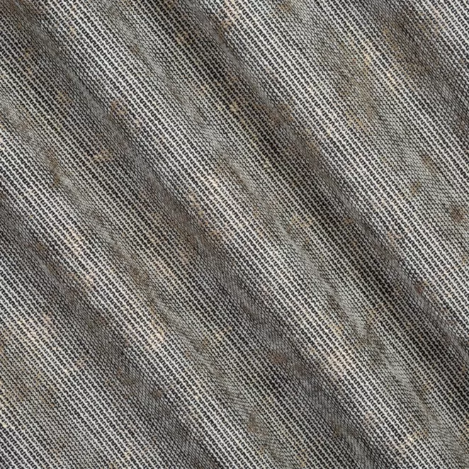 M221/4 Zasłona szyta na taśmie 5 cm popielato złota z siatki w stylu eko o luźnym splocie i delikatnie połyskującym nadruku Italissima Eva Minge