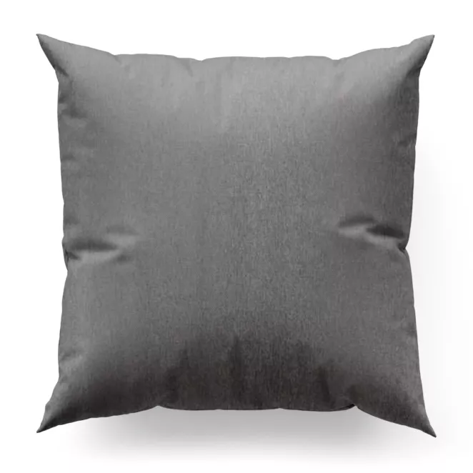 Poszewka szyta SHELBY grafitowa z miękkiej tkaniny o naturalnym splocie i delikatnym połysku