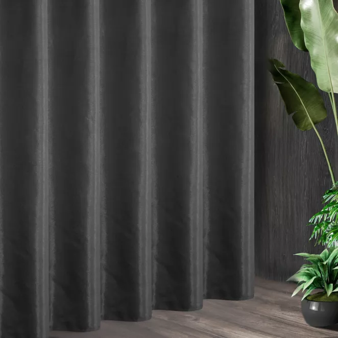 Tkanina zasłonowa z ozdobnym splotem i dodatkiem błyszczącej nici