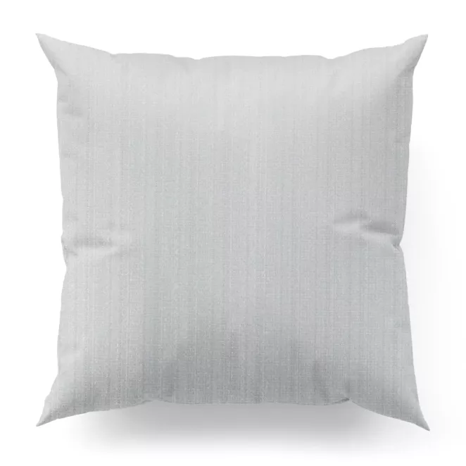 Poszewka szyta srebrna z tkaniny o grubym splocie przetykanej błyszczącą nicią