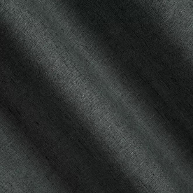 H188/10 Zasłona szyta na taśmie 5 cm GEONOA grafitowa z miękkiej tkaniny o naturalnym charakterze z widocznym ozdobnym splotem