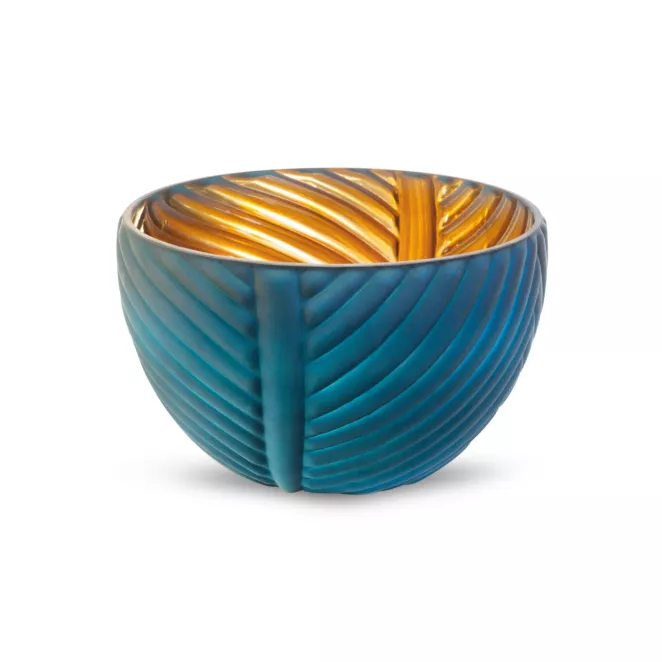 Misa dwukolorowa z dekoracyjnego szkła NADIA z wytłaczanym wzorem