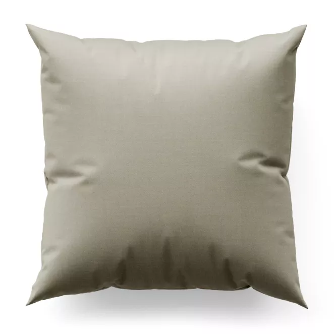 Poszewka szyta kremowa z miękkiej tkaniny o naturalnym splocie w stylu ekologicznym