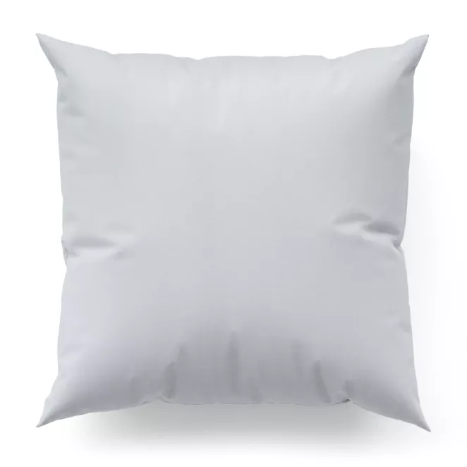 Poszewka szyta biała z miękkiej tkaniny o welurowej strukturze i wyraźnym splocie