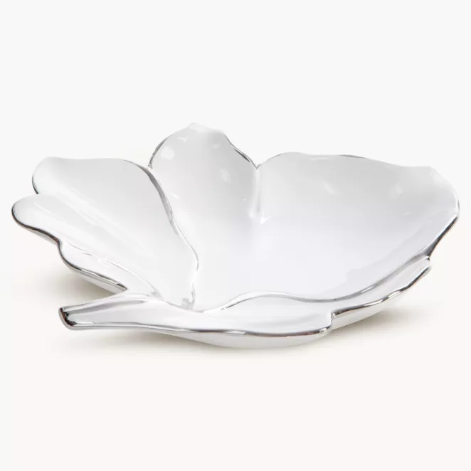 Patera dekoracyjna w kształcie liścia NERIS 02