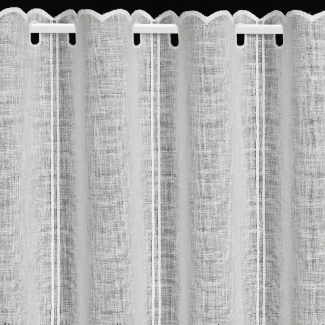 Tkanina firanowa zazdrostka z haftem świątecznych gwiazd betlejemskich