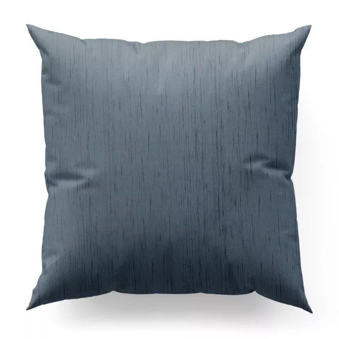 Poszewka szyta szara z tkaniny welwetowej w pionowe prążki, wykończona obciążnikiem