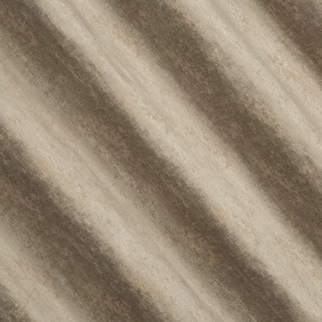 E113/3 Zasłona szyta na taśmie 5 cm beżowa z tkaniny szenilowej z efektem przecierki