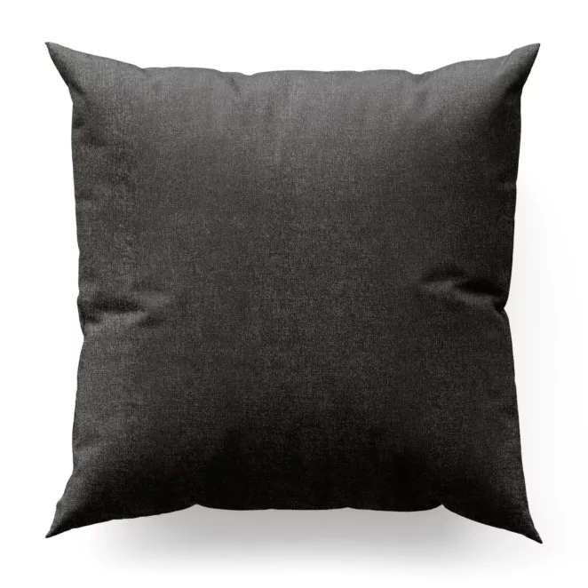 Poszewka szyta ciemnostalowa z miękkiej w dotyku tkaniny szenilowej