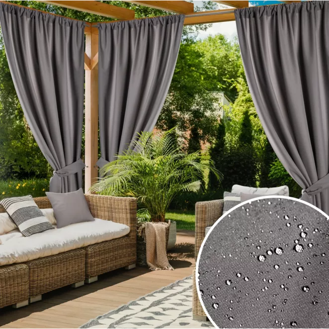 Zasłona stalowa z wodoodpornej tkaniny idealna do ogrodu i na taras 155x200 cm tunel - GARDEN