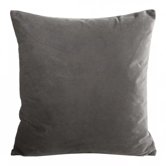 Poszewka na poduszkę 45x45 cm welwetowa kolor popielaty z drobnym strukturalnym wzorem MILO