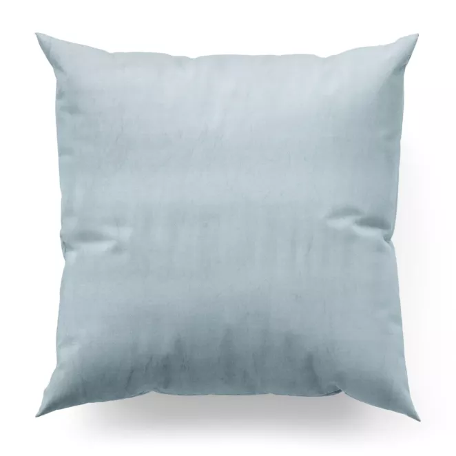Poszewka na wymiar błękitna z miękkiej półmatowej tkaniny welwetowej
