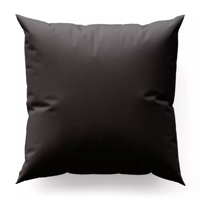 Poszewka szyta grafitowa z gładkiej tkaniny zaciemniającej typu dimout wykończona obciążnikiem