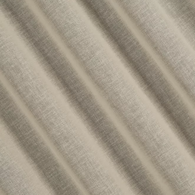 P296/3 Firana szyta na taśmie 5 cm kremowa z matowej grubej etaminy wykończonej obciążnikiem