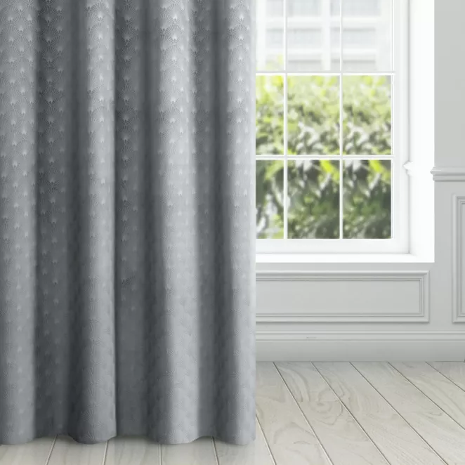 Zasłona stalowa z wytłaczanego welwetu 140x250 cm przelotka - JULIA