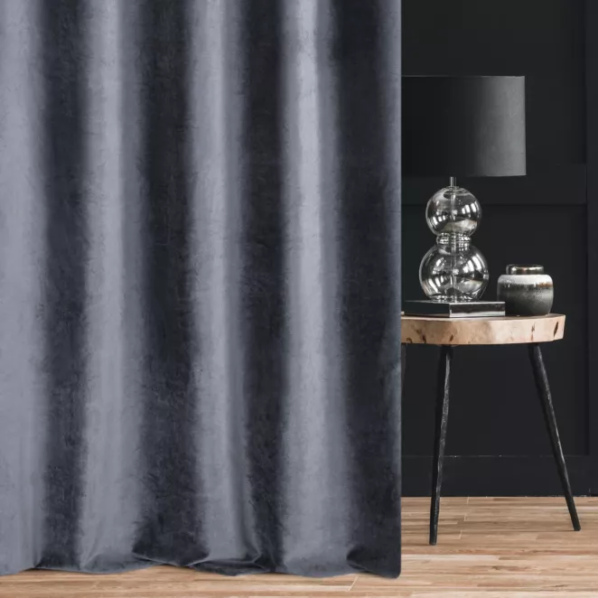 Tkanina zasłonowa gruby, miękki welwet o matowym wykończeniu z kolekcji Pierre Cardin