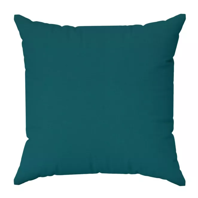 Poszewka szyta turkusowa o naturalnym, gęstym splocie w stylu eko