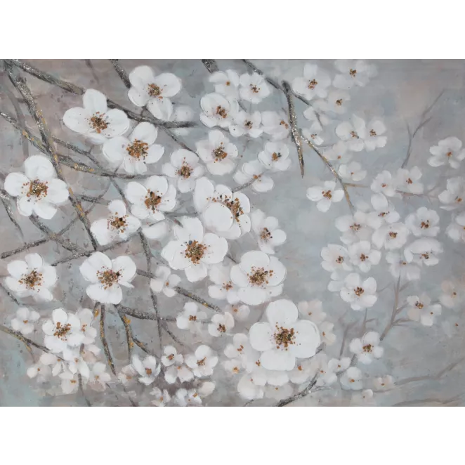 Obraz SPRING ręcznie malowany na płótnie kwitnąca gałąź