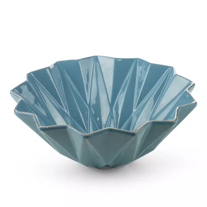 Patera ceramiczna ALANI z geometrycznymi wytłoczeniami