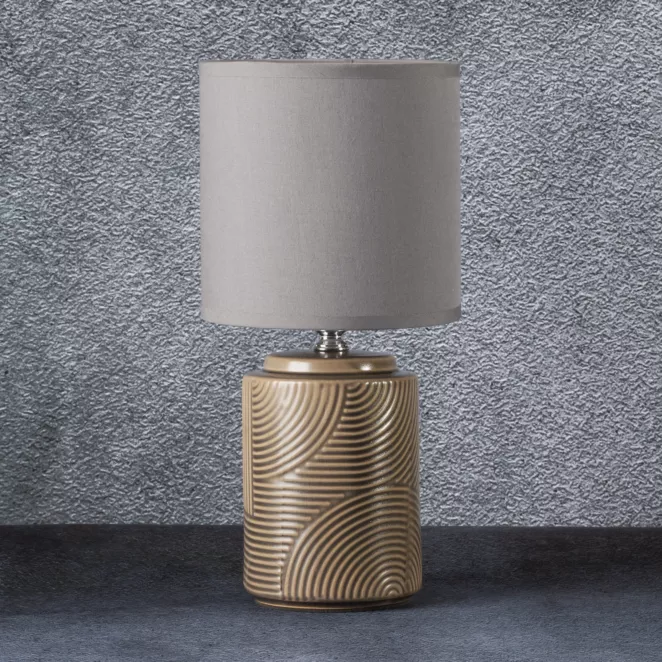 Lampka ceramiczna dekoracyjna NOEL zdobiona wytłaczanym wzorem